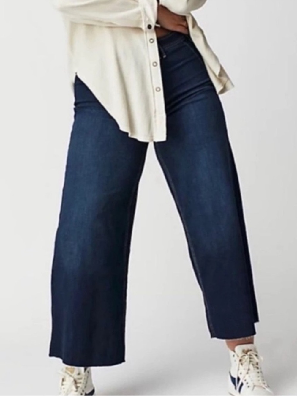 Free people We the free CRVY counter culture wide leg crop Jeans